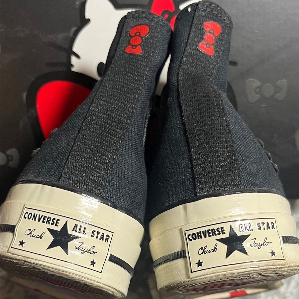 Converse Black and Cream Hello Kitty High-Tops - Picture 3 of 8